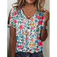 thumbnail image 2 of Camisas de manga corta Tops HOTYD para mujer, verano, Boho-16, 3XL, 2 of 2