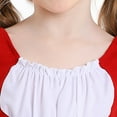 thumbnail image 5 of Godom Little Girls Dress Short Sleeve Dress Cotton Casual Spring Summer Applique Dresse Tween Dresses, 5 of 7