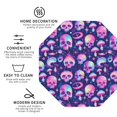 thumbnail image 3 of Vsdgher Skull rainbow color Leather Coasters for Drinks, Durable Drink Coasters 4 Set for Tabletop Protection, Luxurious Home Décor and Housewarming Gift ( {designName})Octagon, 3 of 6