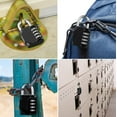 thumbnail image 4 of Gym Locker Lock, 4 Digit Combination Padlock for School, Employee, Outdoor, Gym & Sports, Cabinet & Storage Resettable Locks - Black & Red, 2 Pack, 4 of 6