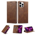 thumbnail image 1 of TECH CIRCLE RFID Blocking Wallet Phone Case for Apple iPhone 13 Pro,Drop Protection Luxury Plain PU Leather TPU Interior Magnetic Flip Kickstand Card Slots Phone Case,Brown, 1 of 17