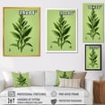 thumbnail image 4 of Designart "Minimalist Harmony with Green Herbs I" Floral Framed Wall Art - Traditional Green Herbs Entryway Framed Wall Art Print, 4 of 6