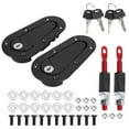 thumbnail image 2 of Tbest Hood Pin,Hood Lock Clip Hood Mount,Carbon Fiber Racing Car Hood Pin Universal Bonnet Latch Lock Kit With Keys, 2 of 8