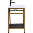 thumbnail image 5 of Elegant Decor Raya 36" Single Resin Top Metal Bathroom Vanity in Gold and Black, 5 of 15