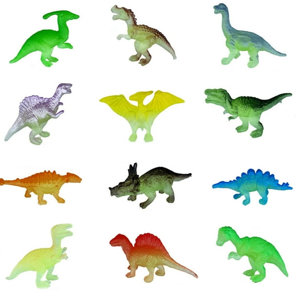 Mini dinosaurio de plástico con luz nocturna para fiestas, juguetes educativos para niños, regalos divertidos para fiestas, juguetes preescolares, premios para carnaval escolar.