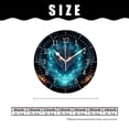 thumbnail image 2 of 12 Inch Wall Clock Battery Operated Silent Clock Decorative for Office, Kitchen, Outdoor, Living Room，Blue Dragon Black Abstract Painting, 2 of 5