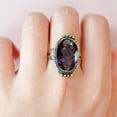 thumbnail image 6 of Amethyst Gemstone Ring for Women – Sterling Silver Handmade Jewelry, Oval Cut February Birthstone Ring Size US 7.5, 6 of 6