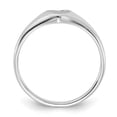 thumbnail image 3 of Auriga Fine Jewelry 925 Sterling Silver CZ Heart Signet Ring Size 7for Women, 3 of 6