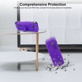 thumbnail image 6 of TPU Protective Case for ROG Ally Game Console with Back Bracket Anti-slip Protective Cover-Purple, 6 of 7