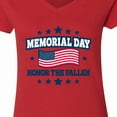 thumbnail image 4 of Inktastic Memorial Day Honor the Fallen with American Flag Women's V-Neck T-Shirt, 4 of 5