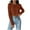 Orange, variant on cfhntfmh Womens Long Sleeve Ribbed Shirts Crop Going out Tops Slim Fit Round Neck Knit Sweater Fall Fashion Outfits for Women