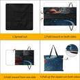thumbnail image 3 of Mushroom Butterfly Flower Picnic Blanket Waterproof Outdoor Beach Blanket Hand-held Pad Suitable for Travel, Camping, Beach, Family Gatherings, 3 of 7