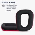 thumbnail image 3 of CHAO 2 almohadillas compatibles con Logitech G430 / G35 / G930 / F450 - Almohadillas de espuma para auriculares - Rojo, 3 of 5