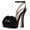 Black, variant on YDN Women Graceful Bowkont Open Toe Platform Sandals Super High Heels Buckled Strap Pumps Prom Evening Dressy Shoes Size 7 Green