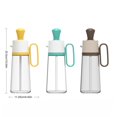 thumbnail image 2 of Glass Olive Oil Dispenser Bottle With Silicone Brush 3 In 1, Silicone Dropper Measuring Oil Dispenser Bottle for Kitchen Cooking, Frying, Baking, (18.6oz, Brown), 2 of 9