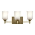thumbnail image 3 of 45574NBR Kichler Lighting Shailene - 3 Light Bath Vanity Approved for Damp Locations - with Transitional inspirations - 8.25 inches tall by 21 inches, 3 of 6