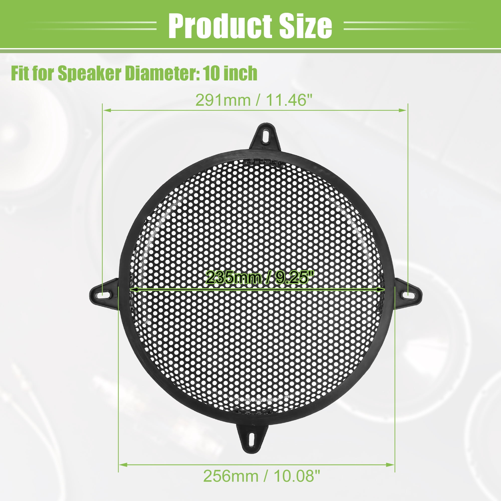 Unique Bargains Universal Car Speaker Grills Cover Protector Case with Screws and Clip 10"