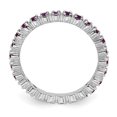 thumbnail image 2 of 925 Sterling Silver Rhodolite Garnet Stackable Ring Birthstone June Gemstone, 2 of 8