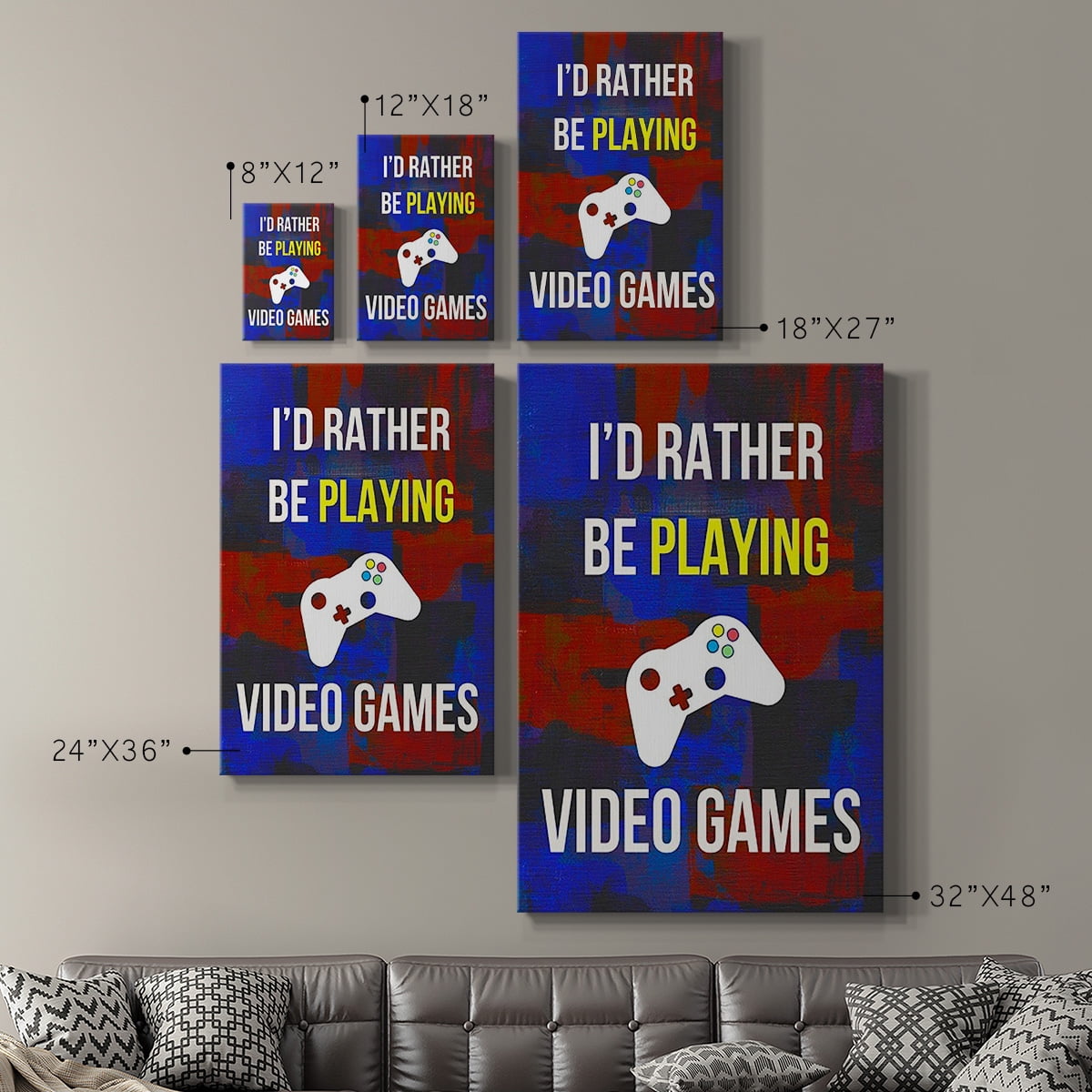 Gamer at Play III Premium Gallery Wrapped Canvas - Ready to Hang