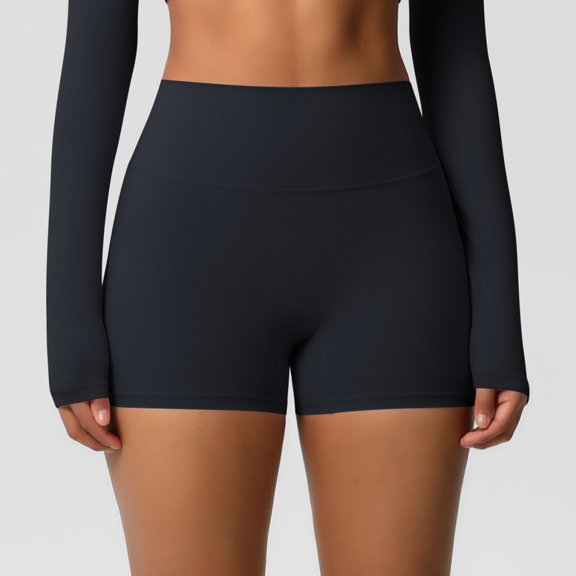 LYMAYTER Women's High Waisted Yoga Shorts Close-Fitting Elasticity Workout Running Biker Shorts for S-XL