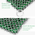 thumbnail image 2 of Chainmail Scrubber for Cast Iron & Cookware Heavy-Duty Stainless Steel Scrubber with Hanging Ring – Safe for Pans, Skillets, BBQ Grills & Pots, 2 of 6