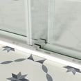 thumbnail image 6 of MCOCOD 62 to 67 in. W x 76 in. H Frameless Double Sliding Shower Door with Soft-Closing, 3/8" (10 mm) Clear Tempered Glass, Waterproof Bathroom Alcove Shower Doors, Brushed Nickel Finish, 6 of 9