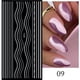 thumbnail image 1 of Pegatinas de uñas de líneas 3D, calcomanías de letras de rayas de Metal de oro rosa plateado, deslizadores de Arte de uñas de Gel curvo, decoración de manicura, 1 of 4