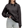 thumbnail image 4 of NMMUED Fall Sweatshirts for Women, Womens Oversized Tops, Workout Tops for Women, Oversized Crewneck Sweatshirt Women, Long Sleeve Shirts for Women, Dark Gray S, 4 of 9