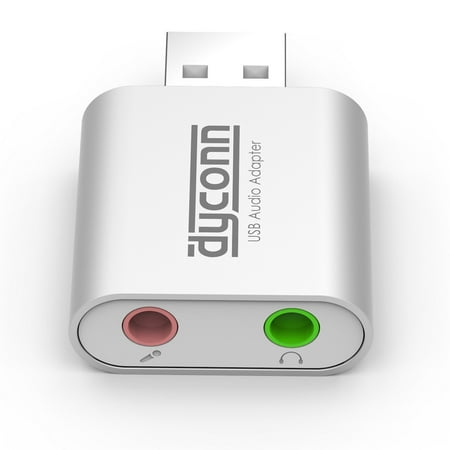 - USB Stereo Audio Adapter, Premium Aluminum Ruggedized Housing matches the Macbook/Ultrabook By Dyconn From USA
