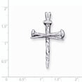 thumbnail image 2 of Finest Gold 14K White Gold Nail Cross Charm, 2 of 2