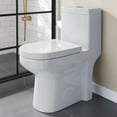 thumbnail image 1 of HOROW Small One Piece Toilets Dual Flush Toilets 1.28GPF 10'' Rough-in w/ Soft Seat, 1 of 7