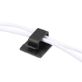 thumbnail image 3 of Clips de cable adhesivos organizador de cables para coche, oficina y hogar 21x19x12mm negro 20 piezas, 3 of 4