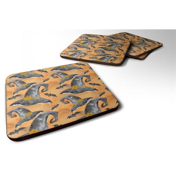 Watecolor Halloween Witches Hat Foam Coaster, Set of 4