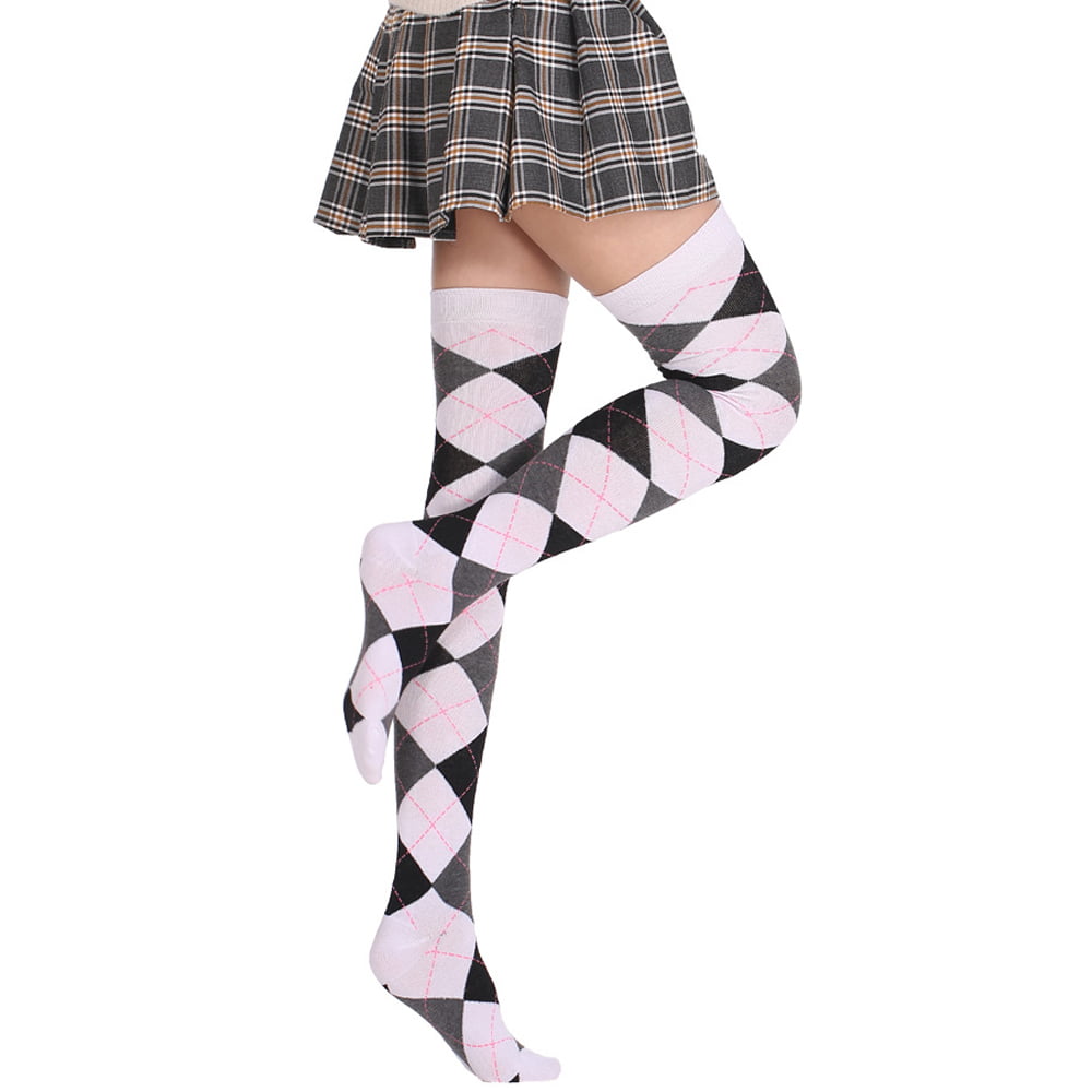 Girl Stretchy Meias Over The Knee High Socks Stockings Tights With Bows Thigh L3