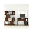 thumbnail image 2 of Kathy Ireland Home by Bush Furniture Madison Avenue 48W Writing Desk with Etagere Bookcase-Color:Modern Walnut, 2 of 7