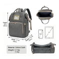 thumbnail image 6 of Diaper Bag Backpack, Multifunctional Baby Changing Bag with Foldable Crib and Insulated Bottle Pockets, a Must-Have for Baby Travel, with USB Charging Port and Stroller Straps (Gray), 6 of 6