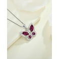 thumbnail image 6 of Starchenie Butterfly Pendant Necklace Women 925 Sterling Silver Birthstone July Ruby Butterfly Jewelry Gifts, 6 of 7