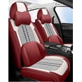 thumbnail image 5 of Juego completo de fundas universales de cuero para asientos de coche, 5 asientos, accesorios para el interior del coche, 5 of 5