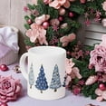 thumbnail image 2 of Farmhouse Navy Blue Christmas Tree Ceramic Coffee Mug 11 Oz (330ml) Tea Cup - Winter Holiday Gifts for Women, Teenage Girls, Teens, 2 of 6