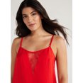 thumbnail image 4 of Sofia Intimates Women's Satin Cami Tank Set, 2-Piece, Sizes XS-3X, 4 of 6