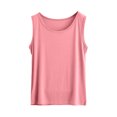 thumbnail image 5 of Smupbvky Womens Plus Size Tank Tops Casual U Neck Sleeveless Vest Slim Fit Summer Trendy Basic T Shirt (5XL, Pink), 5 of 5