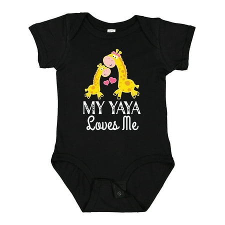 

Inktastic My Yaya Loves Me Giraffe Gift Baby Boy or Baby Girl Bodysuit