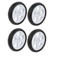 thumbnail image 1 of Unique Bargains 155mm Diameter Plastic Single Wheel Pulley Rolling Roller 4pcs, 1 of 1