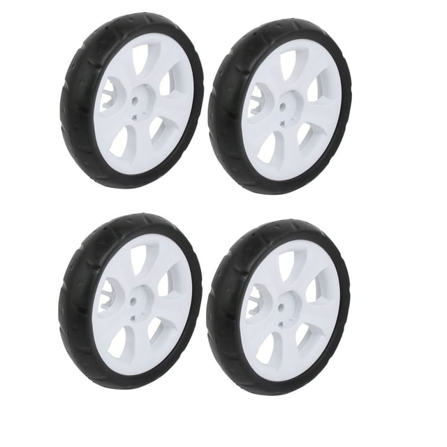 Unique Bargains 155mm Diameter Plastic Single Wheel Pulley Rolling Roller 4pcs