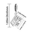 thumbnail image 3 of 925 Sterling Silver Openable Holy Bible Book Cross Dangle Charm for Bracelet Charms Bangle Pendant Jewelry, 3 of 4
