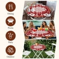 thumbnail image 7 of Red Boho Round Tablecloth, Fitted Table Cover with Elastic for 45"-54" Round Tables, Multicolored Colorful Tainted Pattern Tribal Table Cloth Outdoor Indoor Dinning Party Waterproof Tablecloths, 7 of 7