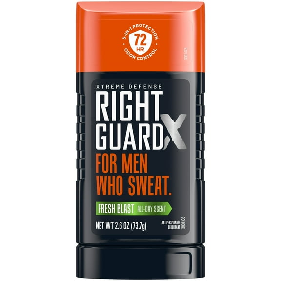 Right Guard Xtreme Defense Solid Antiperspirant & Deodorant for Men, Fresh Blast, 2.6 oz.