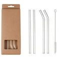 thumbnail image 2 of RnemiTe-amo Glass Straw Reusable Clear Drinking Straws,7.8''x 8mm,Drinking Straws with Cleaning Brush,Skinny Glass Straws for Tumbler, 2 of 9
