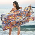 thumbnail image 7 of Dreamtimes Mandala Check Beach Towel,Absorbent Quick Dry Sport Towel Oversized Lightweight Soft Bath Towel for Travel Sports Pool Swimming Bath Camping 30x60in, 7 of 7