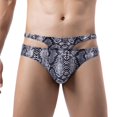 thumbnail image 3 of Mens Shorts Loose Fit Underwear Breathable Comfort Sleep Pajama Bottom, L, Grey, 3 of 4